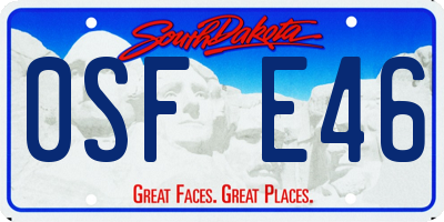 SD license plate 0SFE46