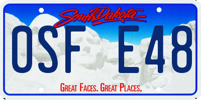 SD license plate 0SFE48