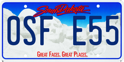 SD license plate 0SFE55