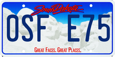 SD license plate 0SFE75
