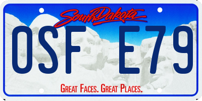 SD license plate 0SFE79