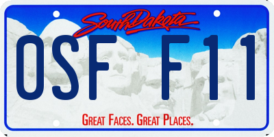 SD license plate 0SFF11