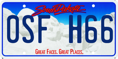 SD license plate 0SFH66