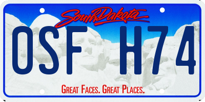 SD license plate 0SFH74