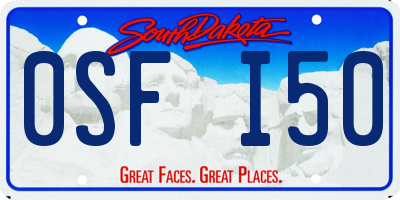 SD license plate 0SFI50