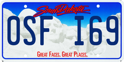SD license plate 0SFI69