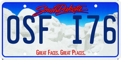 SD license plate 0SFI76