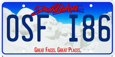 SD license plate 0SFI86