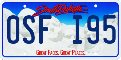 SD license plate 0SFI95