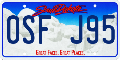 SD license plate 0SFJ95