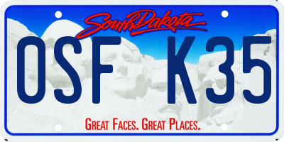 SD license plate 0SFK35