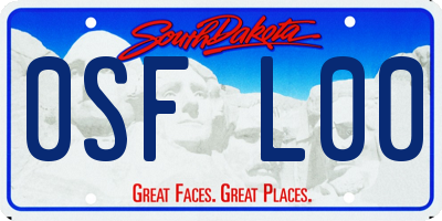 SD license plate 0SFL00