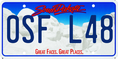SD license plate 0SFL48