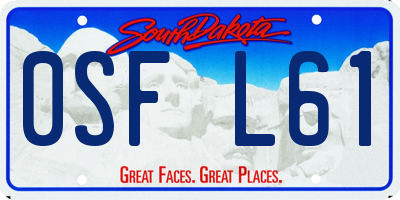 SD license plate 0SFL61
