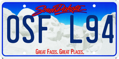SD license plate 0SFL94