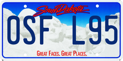 SD license plate 0SFL95