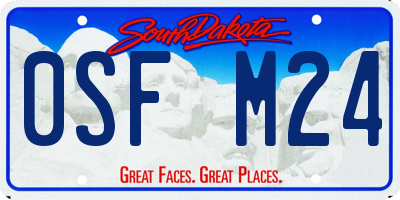 SD license plate 0SFM24