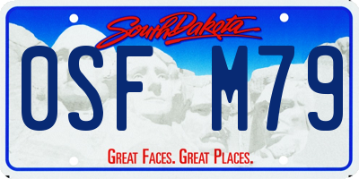 SD license plate 0SFM79