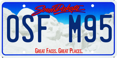SD license plate 0SFM95