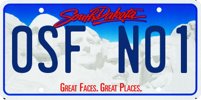SD license plate 0SFN01