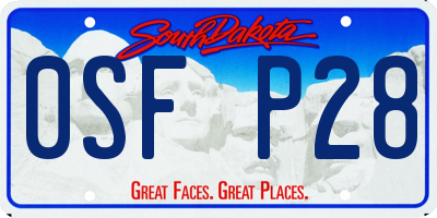 SD license plate 0SFP28