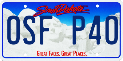 SD license plate 0SFP40