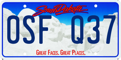 SD license plate 0SFQ37