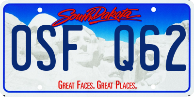 SD license plate 0SFQ62