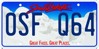 SD license plate 0SFQ64