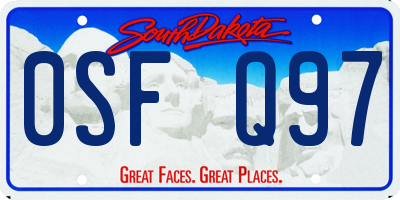 SD license plate 0SFQ97