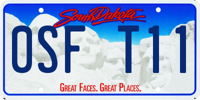 SD license plate 0SFT11