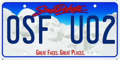 SD license plate 0SFU02