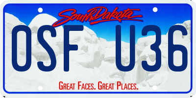 SD license plate 0SFU36