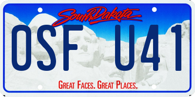 SD license plate 0SFU41