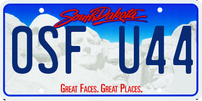 SD license plate 0SFU44