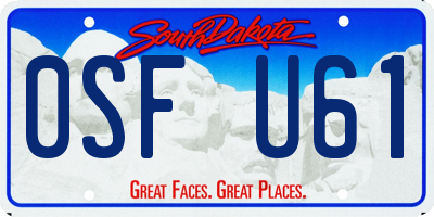 SD license plate 0SFU61