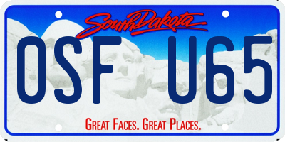 SD license plate 0SFU65