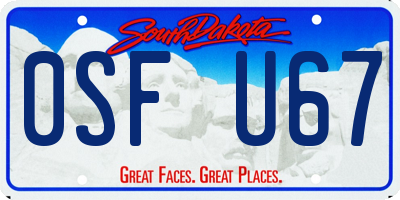 SD license plate 0SFU67