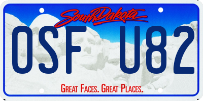 SD license plate 0SFU82