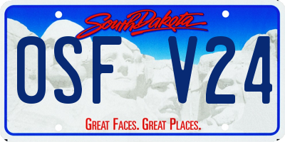 SD license plate 0SFV24
