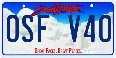 SD license plate 0SFV40