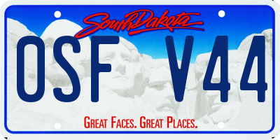 SD license plate 0SFV44