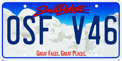 SD license plate 0SFV46