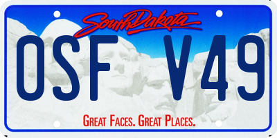 SD license plate 0SFV49