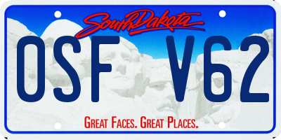 SD license plate 0SFV62