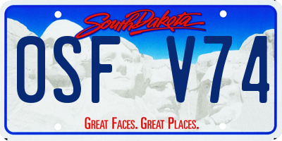 SD license plate 0SFV74