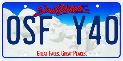 SD license plate 0SFY40
