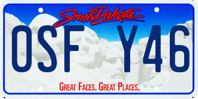 SD license plate 0SFY46