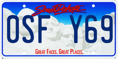 SD license plate 0SFY69