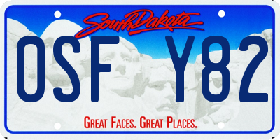 SD license plate 0SFY82